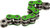 Комплект цепь+звезды Enuma MVXZ2, цвет зеленый, F650GS 2000-07 112/16/47