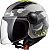 LS2 OF562 Airflow Camo, jet helmet Color: Matt Grey/Black/Neon-Yellow Size: XS