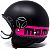 Momodesign Fighter Fluo, jet helmet Color: Matt Black/Pink Size: XXS