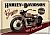 Nostalgic Art Harley-Davidson Flathead, metal postcard 14 cm x 10 cm