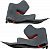 Shoei X-SPR Pro, cheek pads Color: Grey/Black/Red Size: 31 mm